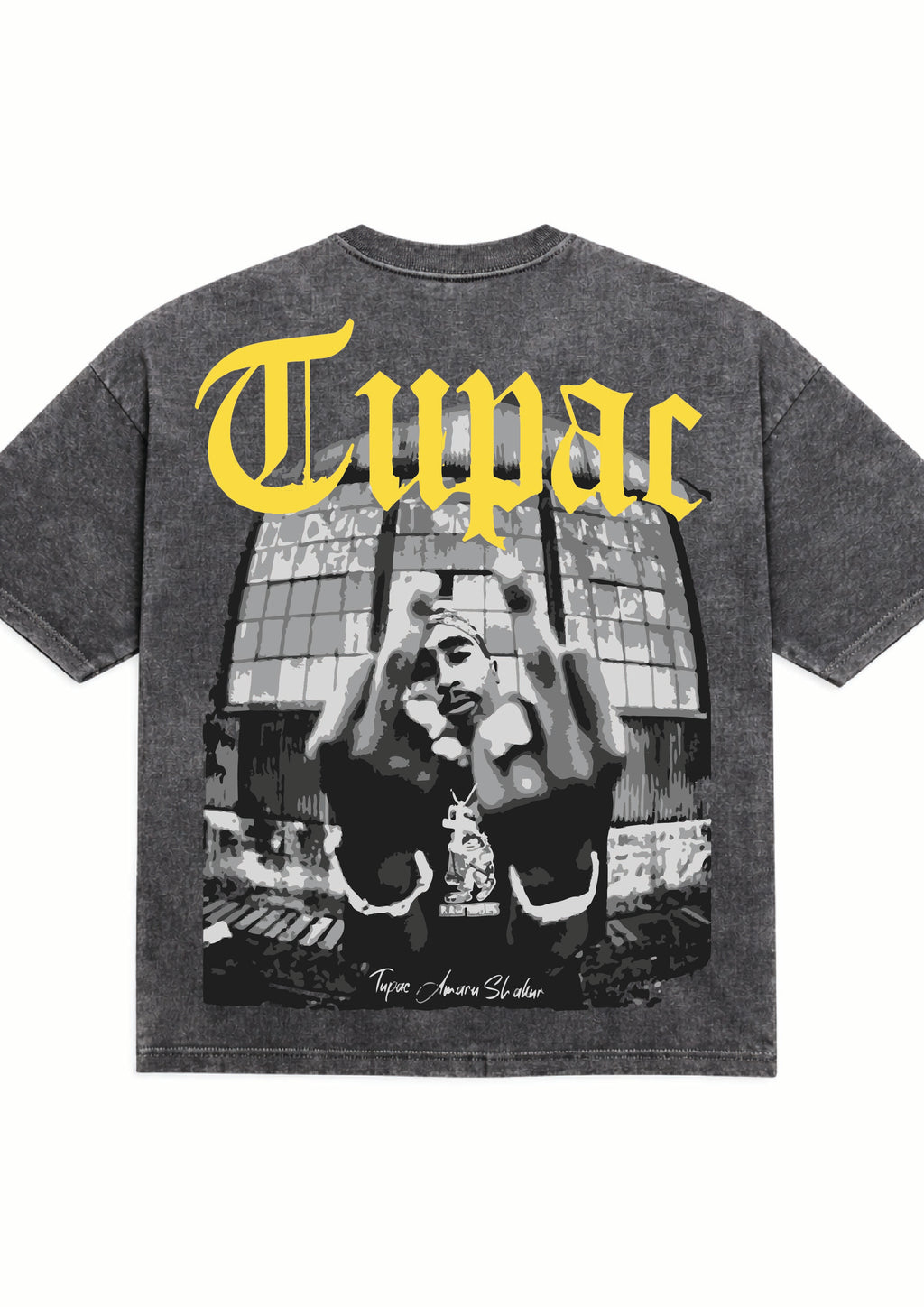 Tupac “Legacy” Acid Wash Oversized T-Shirt