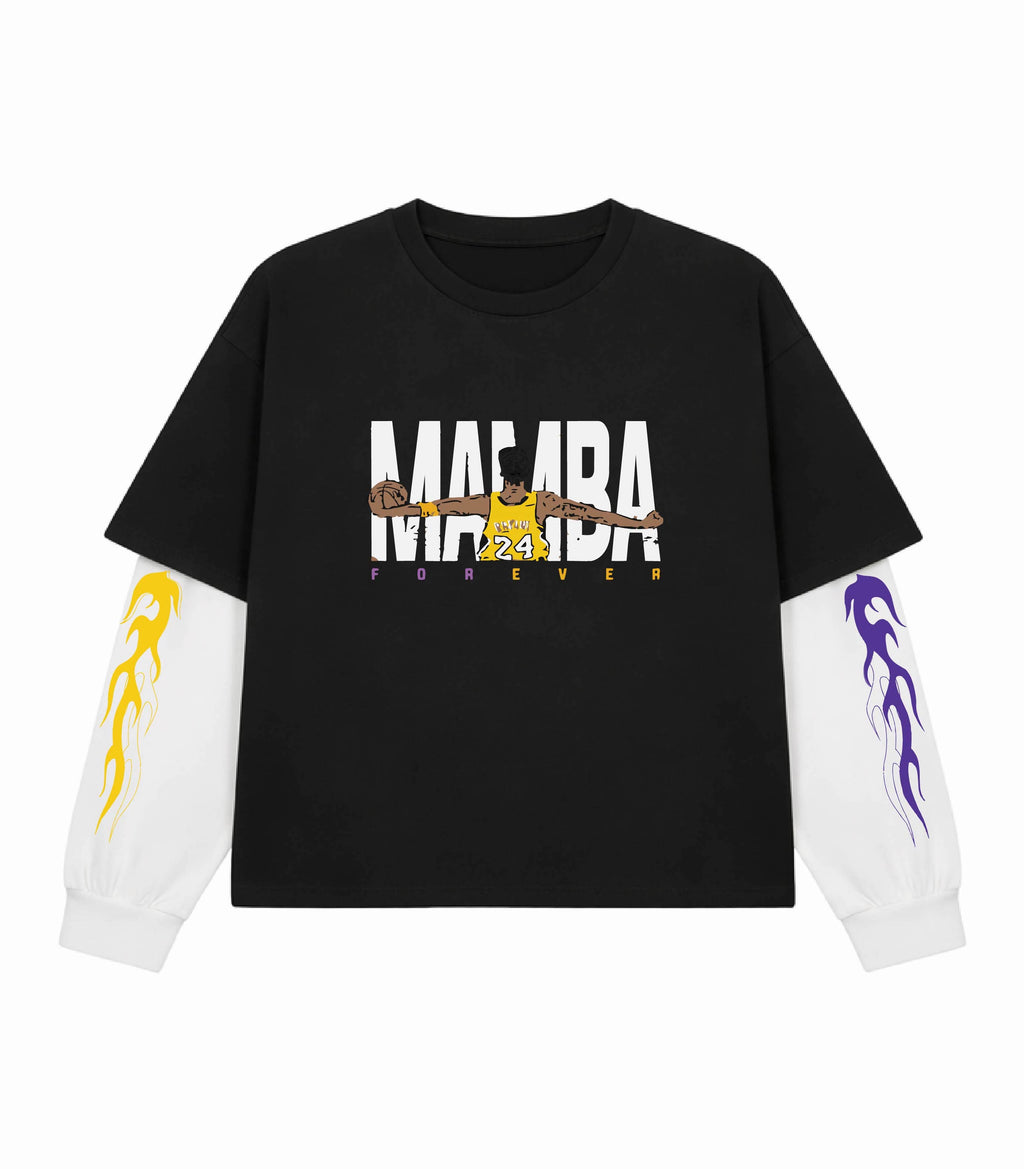 Black Mamba Oversized Layered T-Shirt