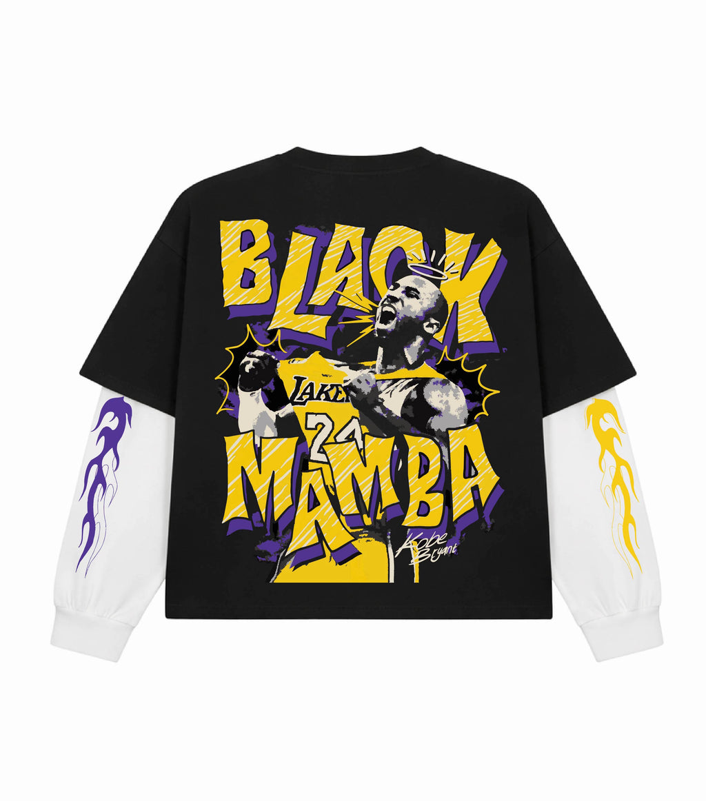Black Mamba Oversized Layered T-Shirt