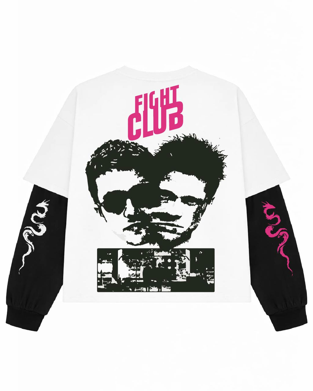 Fight Club Statement Layered Oversized T-Shirt