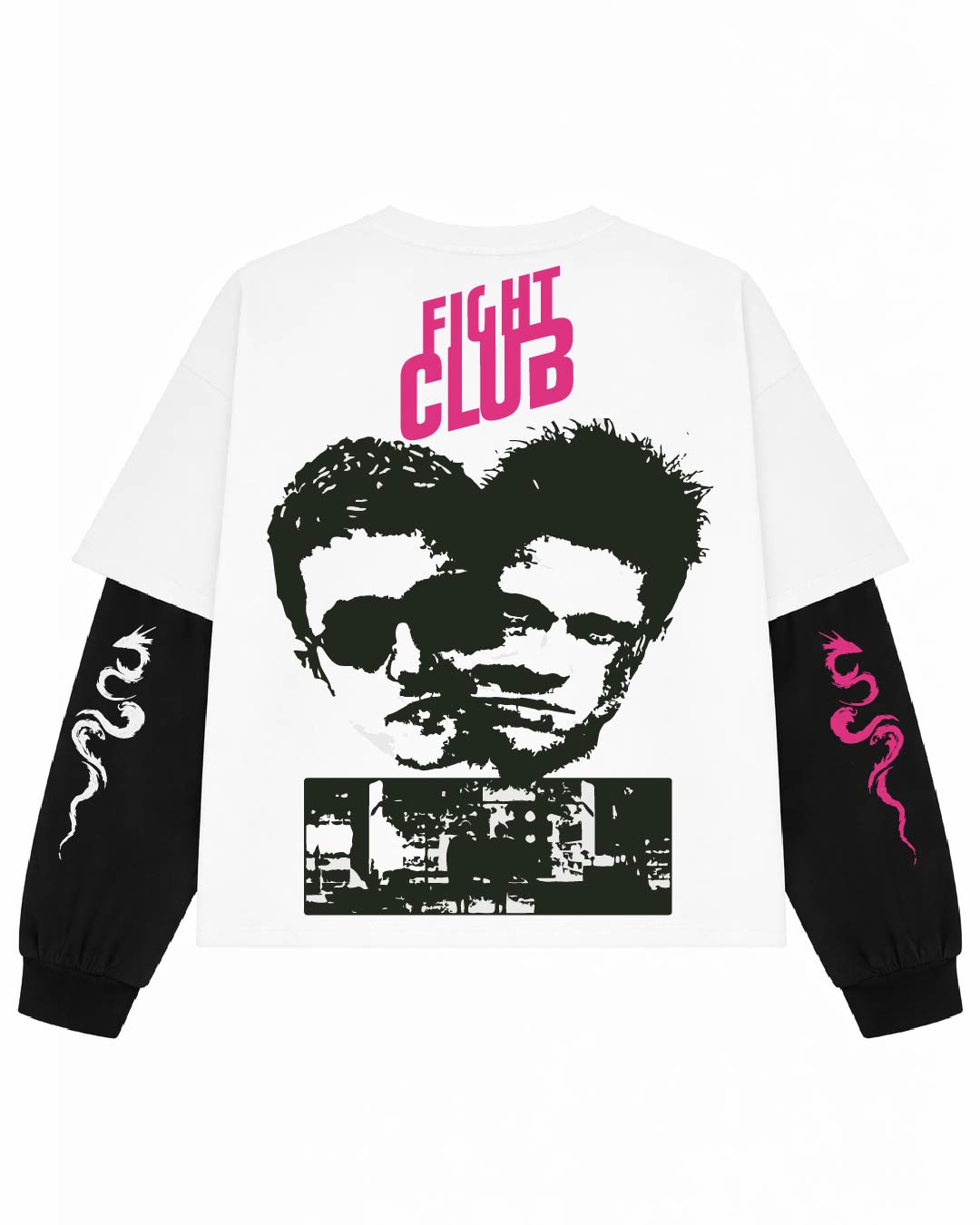 Fight Club Statement Layered Oversized T-Shirt