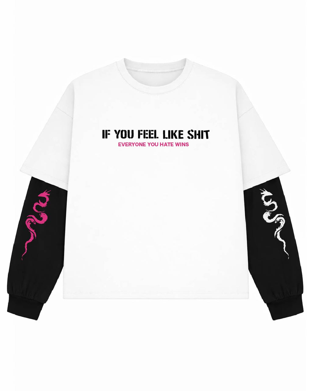 Fight Club Statement Layered Oversized T-Shirt