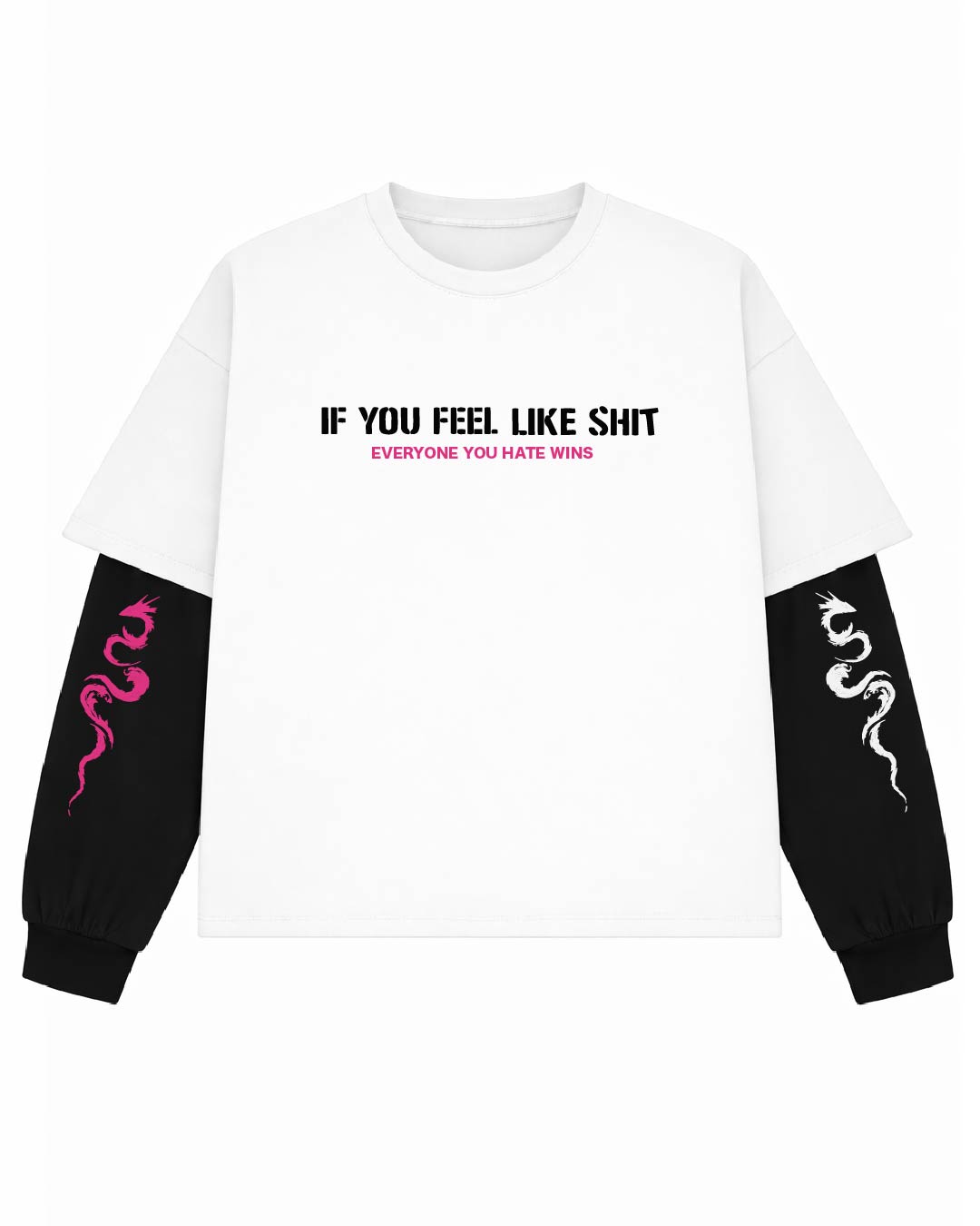 Fight Club Statement Layered Oversized T-Shirt