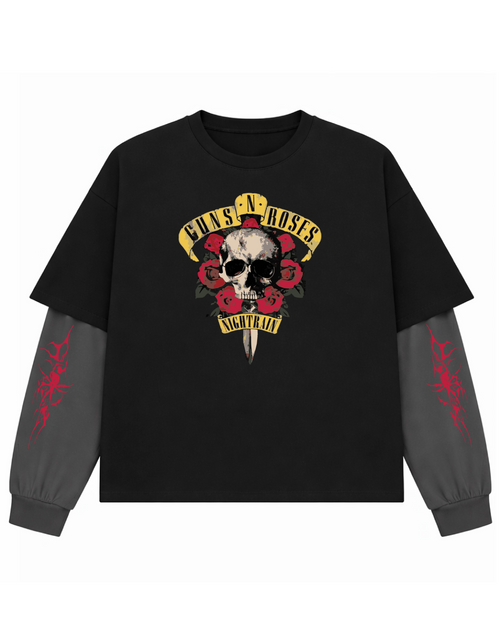 Guns N Roses Layered Oversized T Shirt