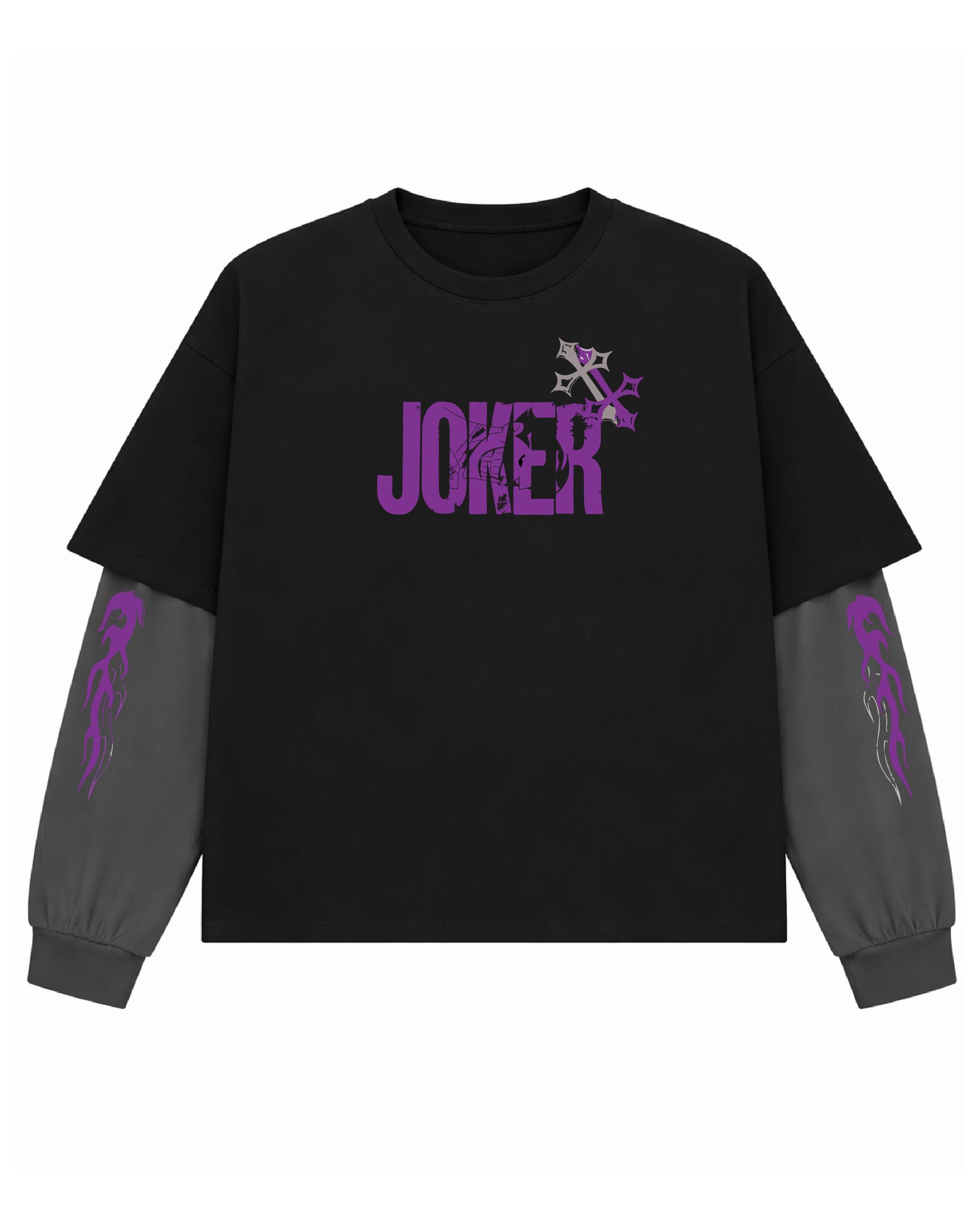 Joker Oversized Layered T-Shirt