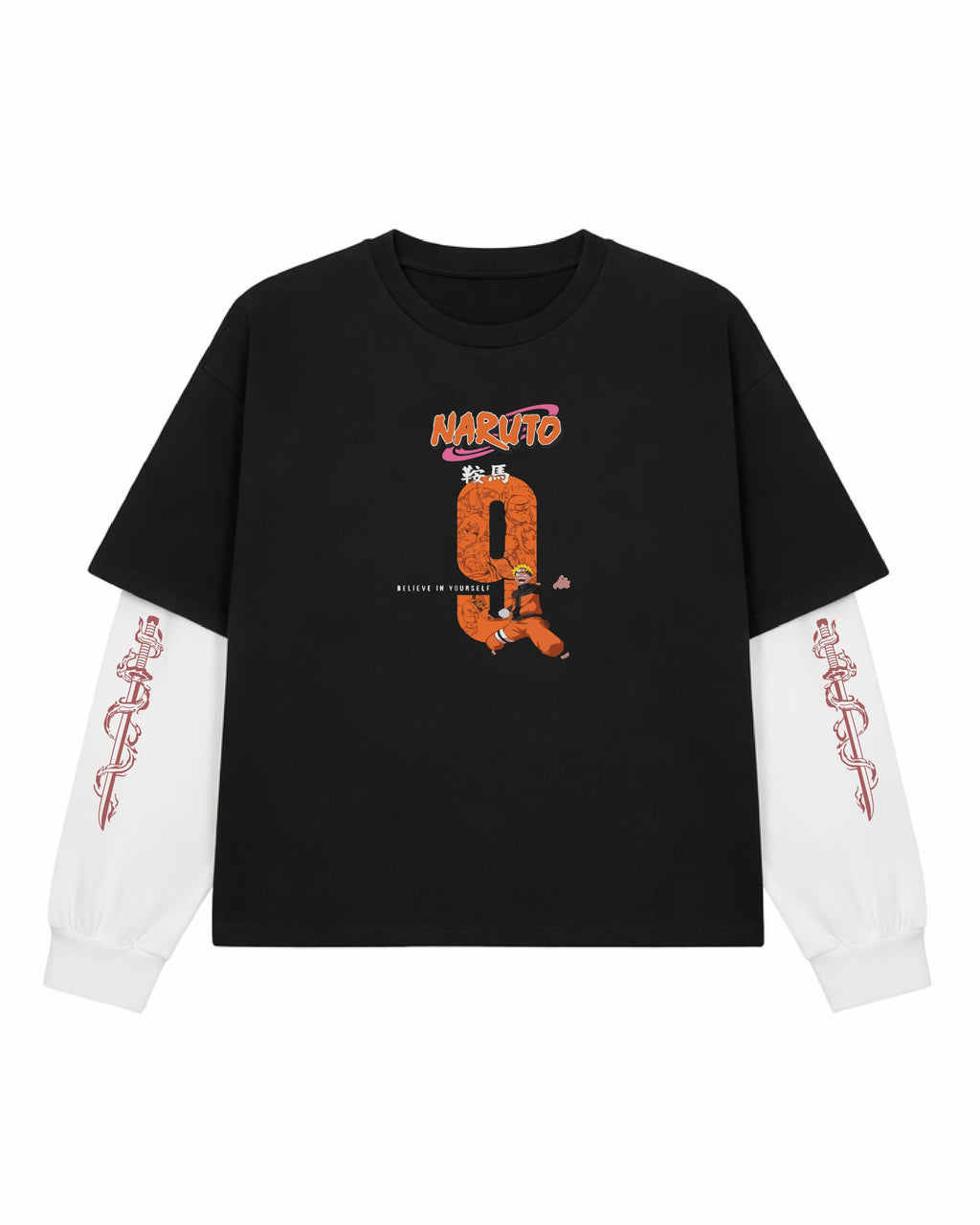 Naruto Oversized Layered T-Shirt