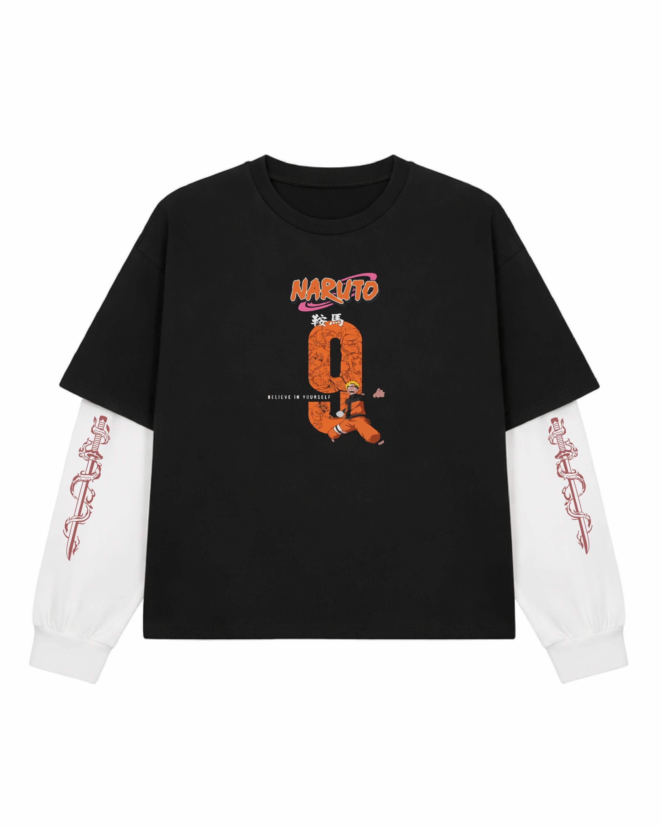 Naruto Oversized Layered T-Shirt