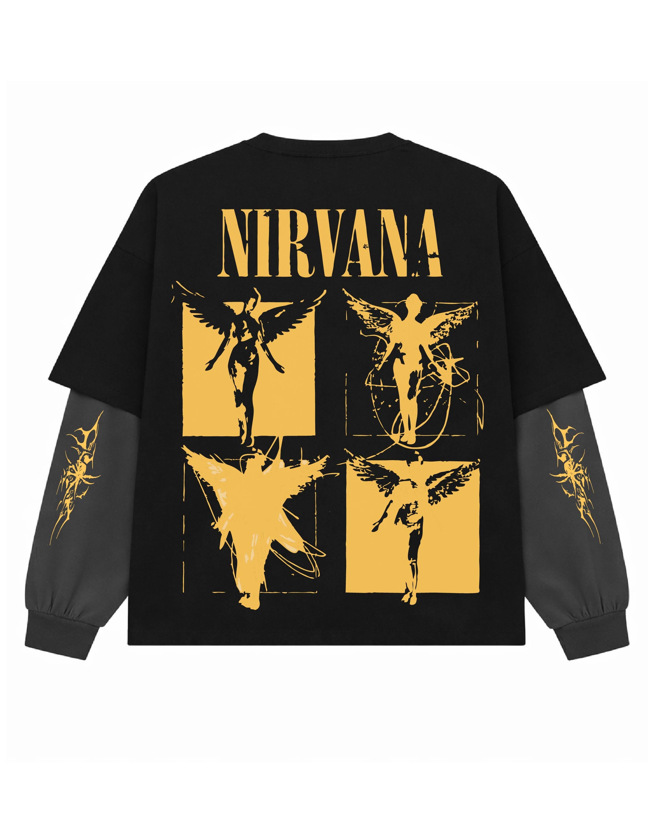 Nirvana Statement Layered Oversized T-Shirt – Kinda Rubbish