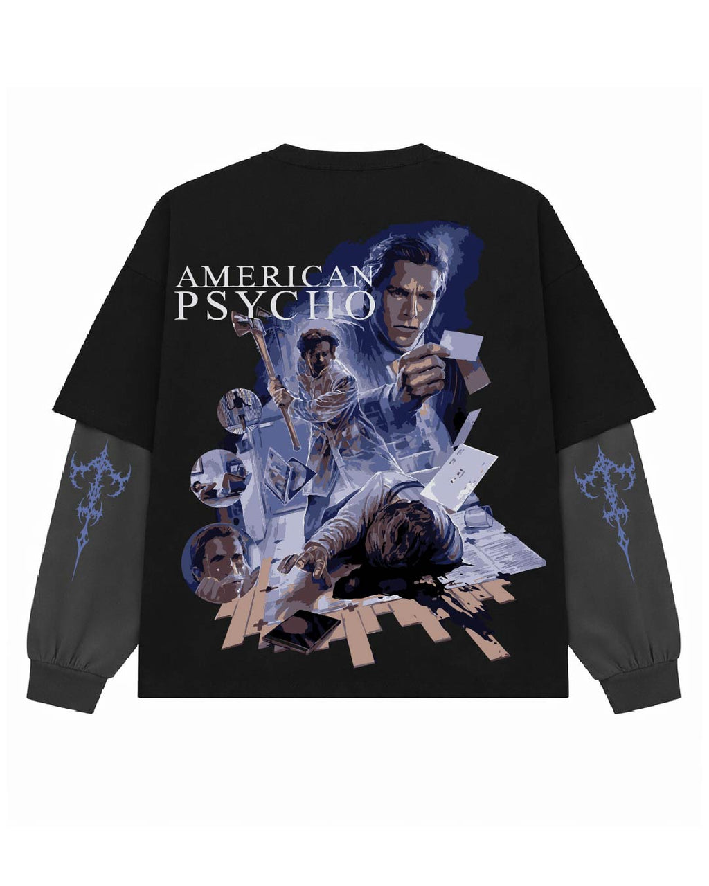 American Psycho Oversized Layered T-Shirt
