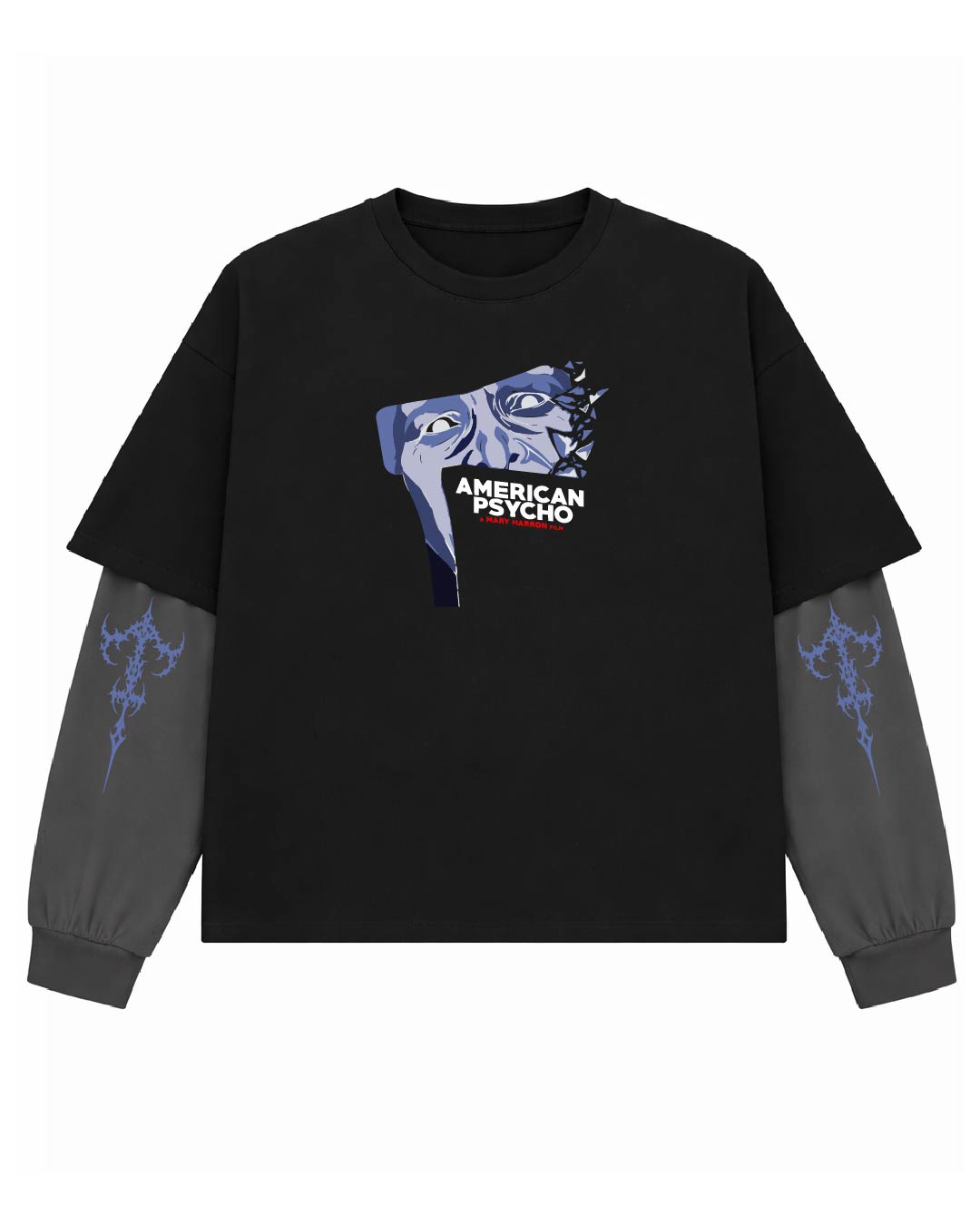 American Psycho Oversized Layered T-Shirt