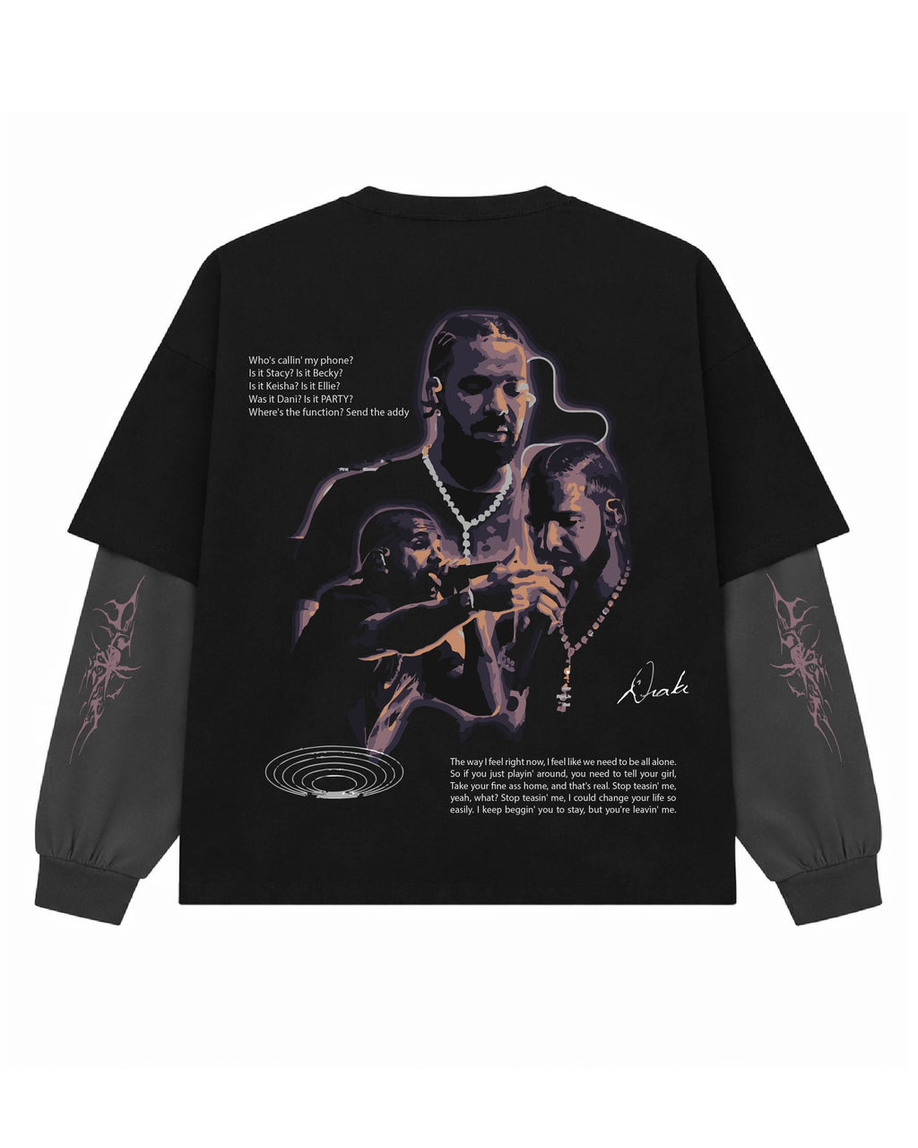 Drake Oversized Layered T-Shirt