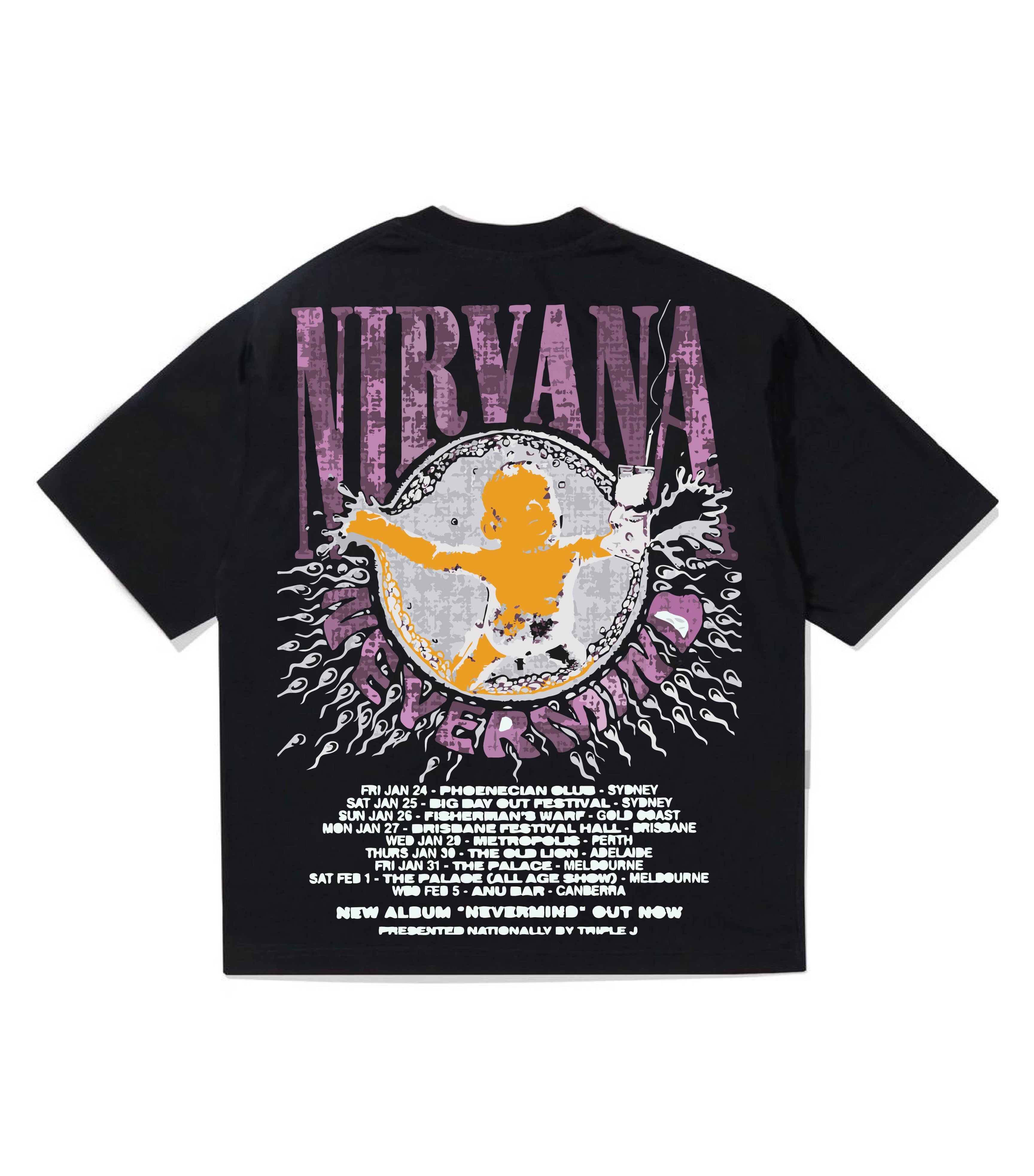 Nirvana Nevermind Oversized T-shirt – Kinda Rubbish