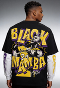 Black Mamba Oversized Layered T-Shirt