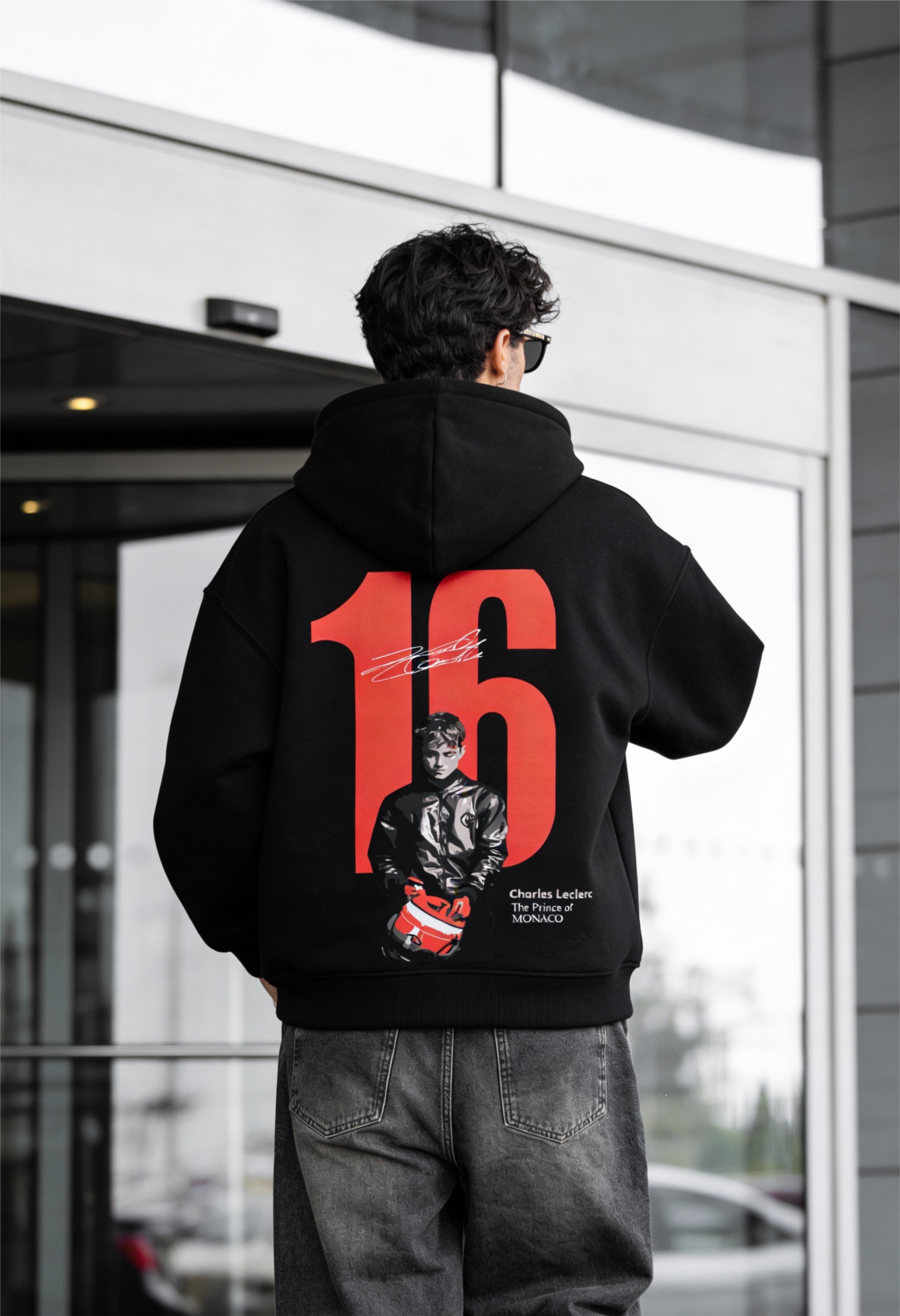 Charles Leclerc Monaco Hoodie Oversized Hoodie
