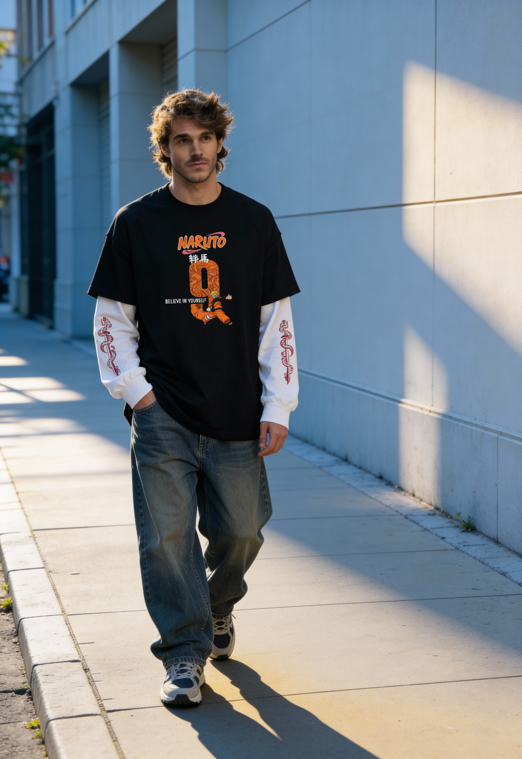 Naruto Oversized Layered T-Shirt