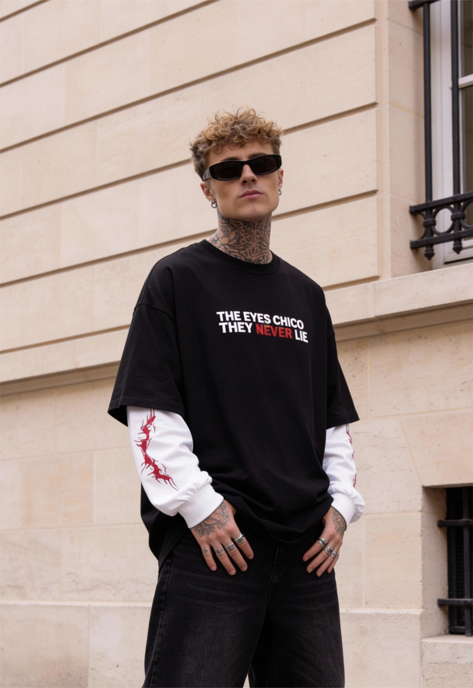 Scarface Layered Oversized T-shirt