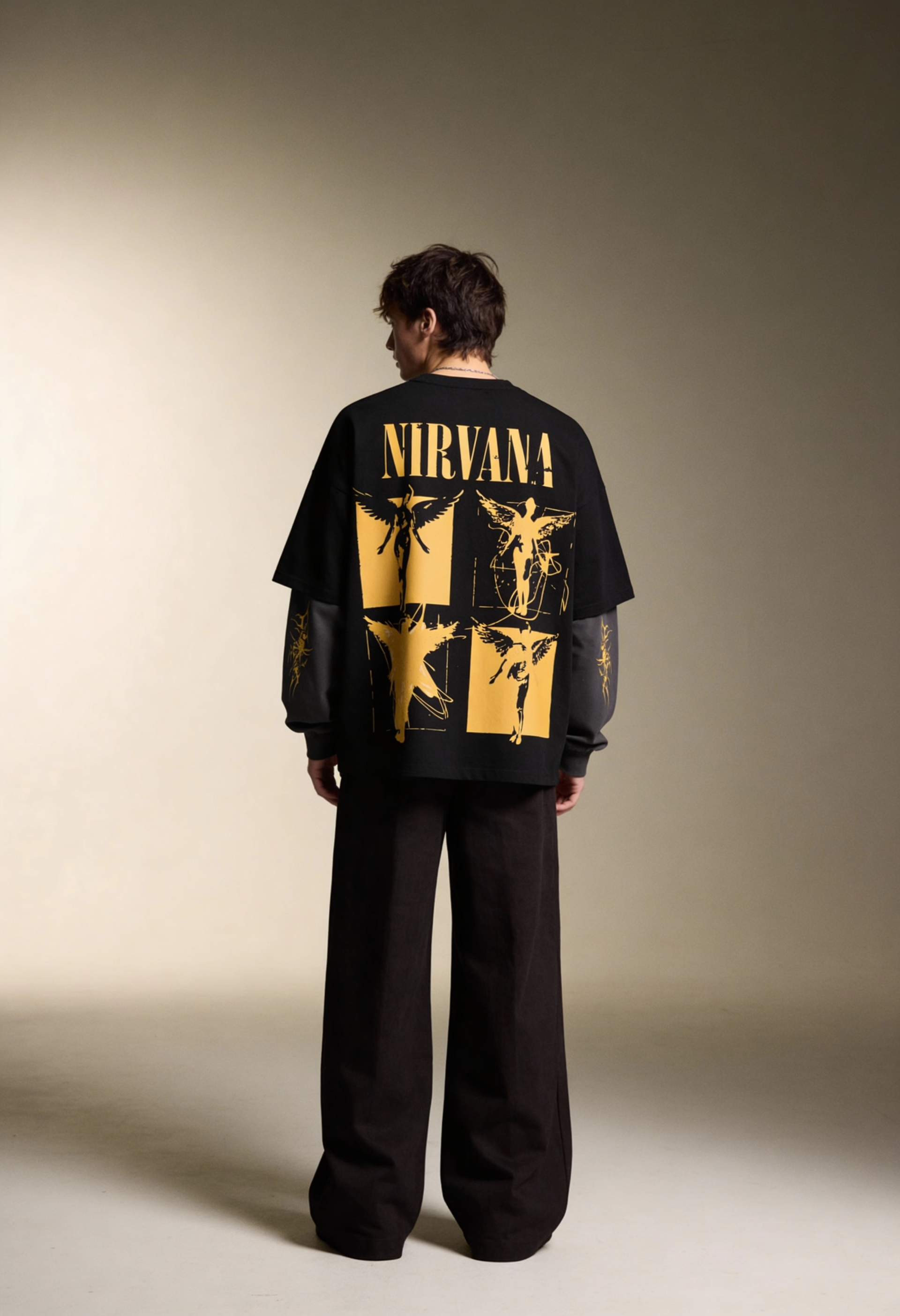 Nirvana Statement Layered Oversized T-Shirt – Kinda Rubbish