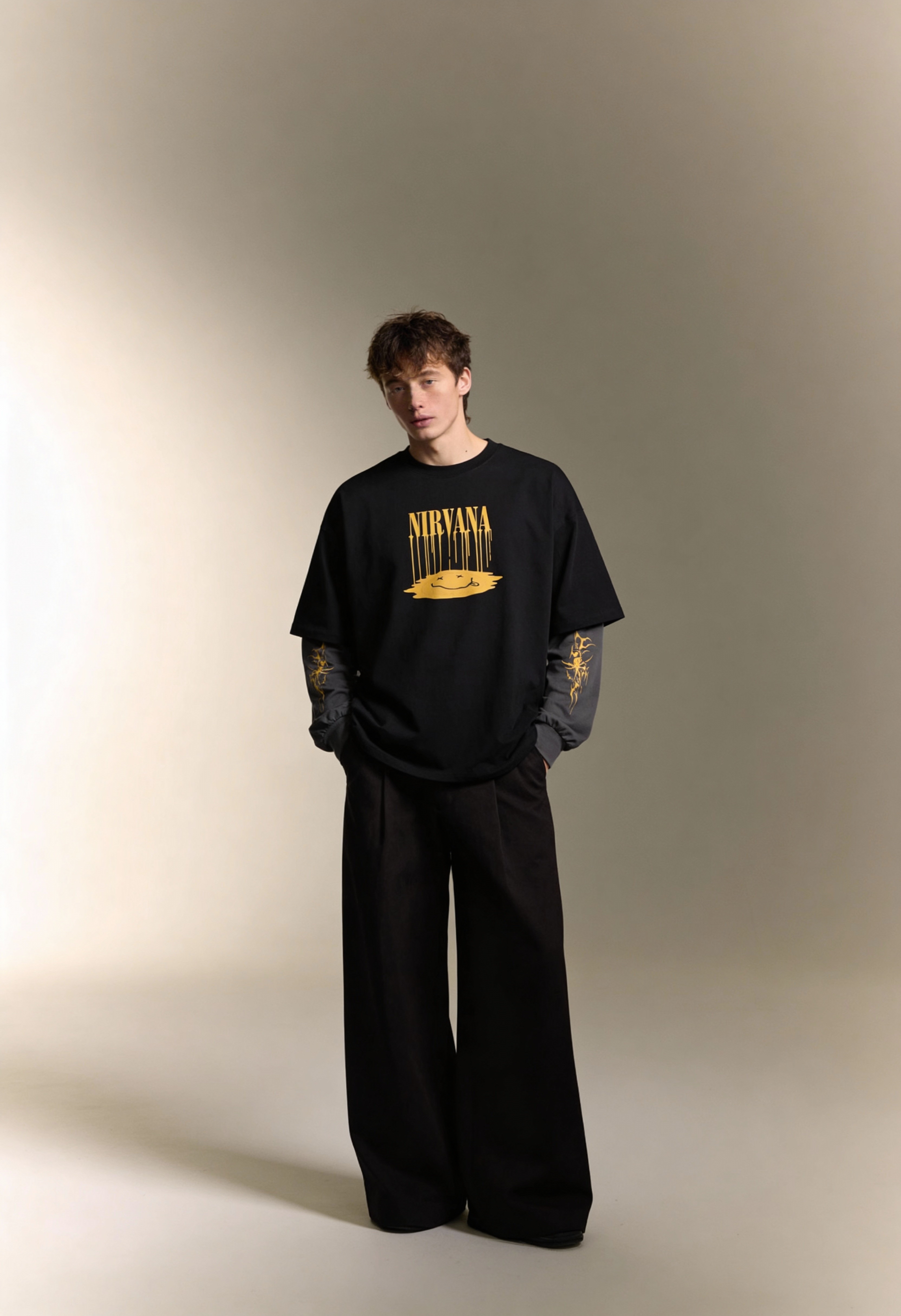 Nirvana Statement Layered Oversized T-Shirt