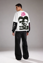 Fight Club Statement Layered Oversized T-Shirt