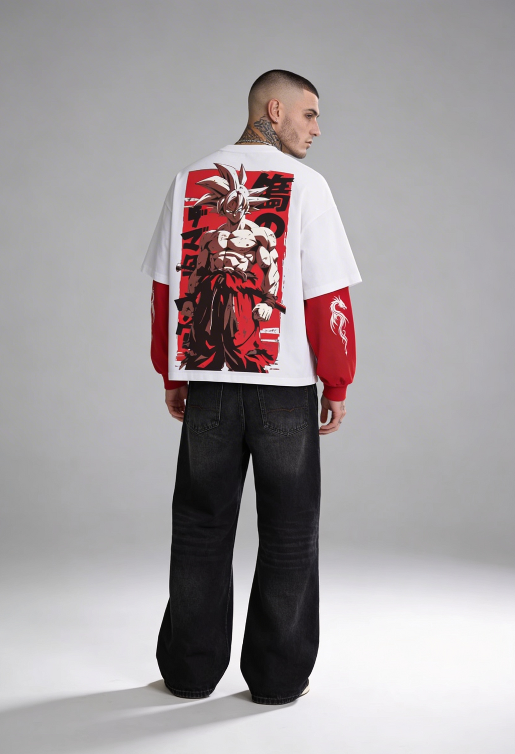 Goku Oversized Layered T-Shirt