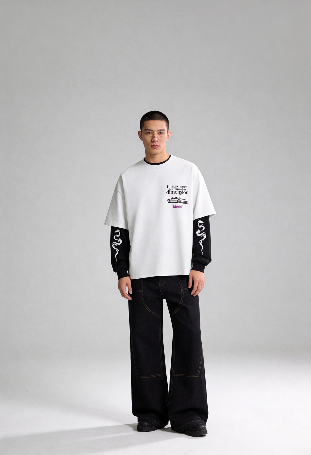 Blond Frank Oversized Layered T-Shirt