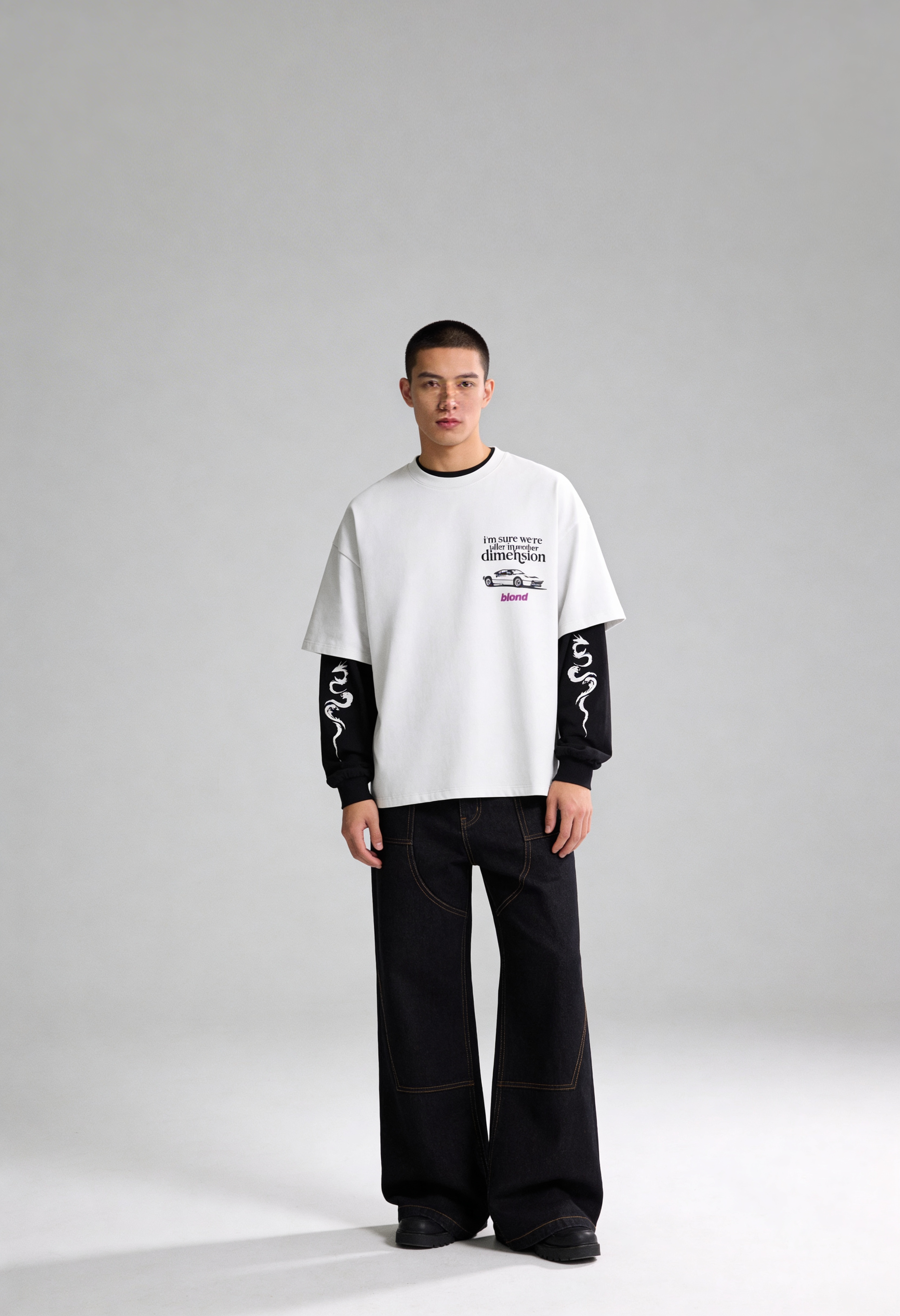 Blond Frank Oversized Layered T-Shirt