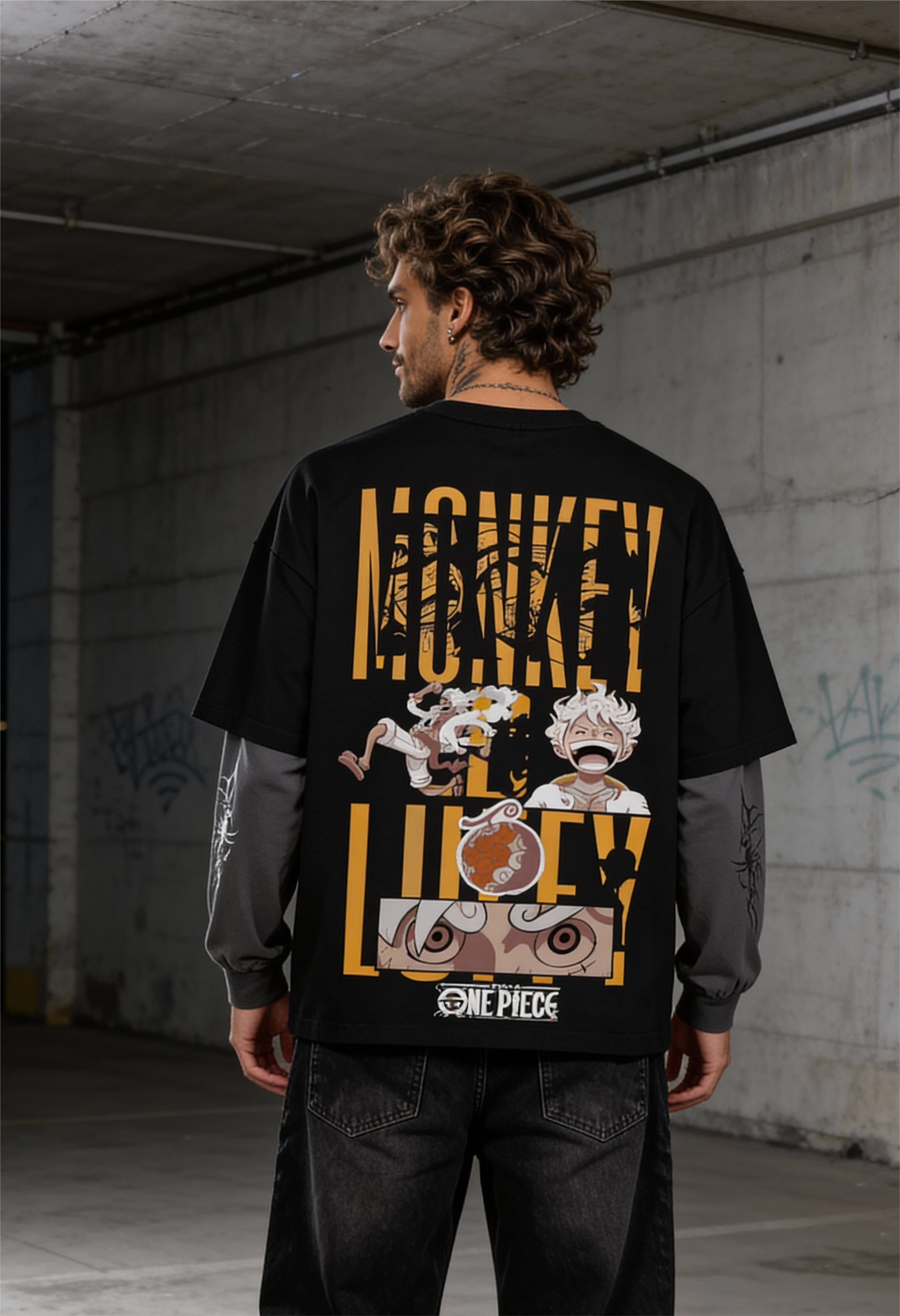 One Piece Oversized Layered T-Shirt