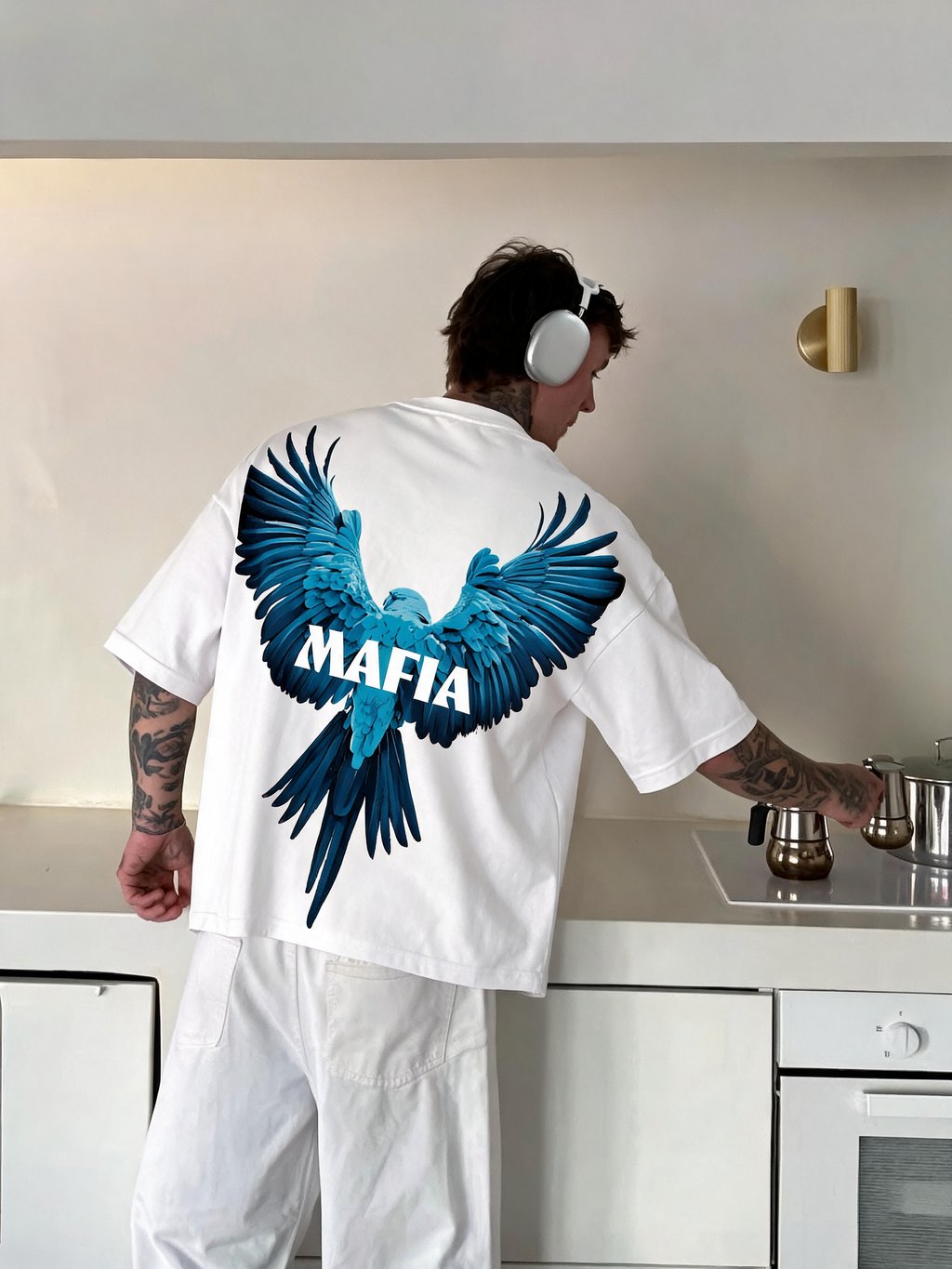 Sinner Mindset White Oversized T-Shirt