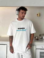 Sinner Mindset White Oversized T-Shirt